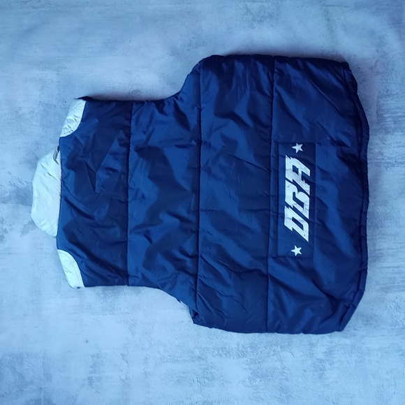 VINTAGE 90s Aiai Racing Patch Cargo Pockets Puffer Vest unisex - Picture 5 of 8